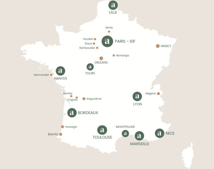 carte de france agences Abriculteurs